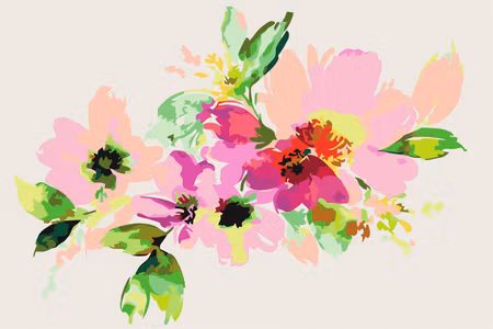 Måla efter nummer - Colourful flowers