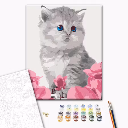 Måla efter nummer - Kitty cat