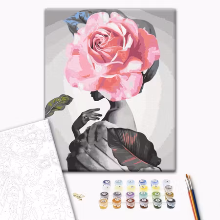 Måla efter nummer - Rose and fur