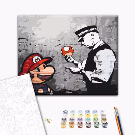 Måla efter nummer - Mario banksy