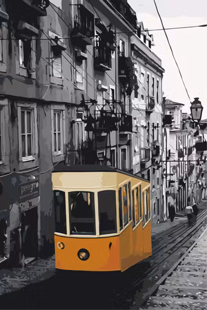 Måla efter nummer - Tram in lisbon