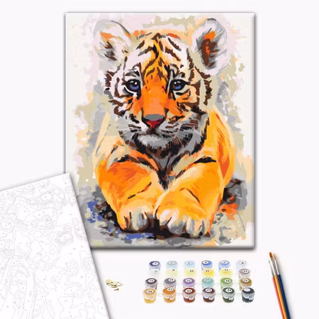 Måla efter nummer - Baby tiger