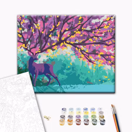 Måla efter nummer - Purple deer