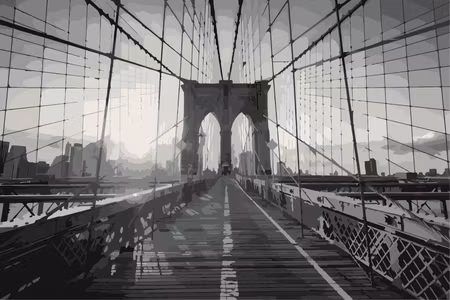 Måla efter nummer - New york bridge