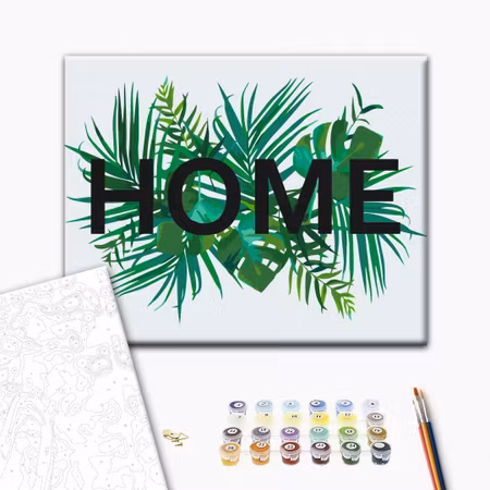 Måla efter nummer - Home on the leaves
