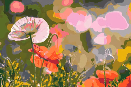 Måla efter nummer - Colorful meadow