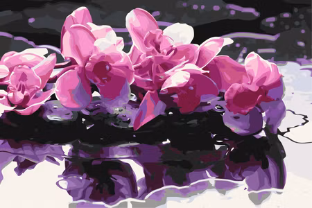 Måla efter nummer - Purple orchid