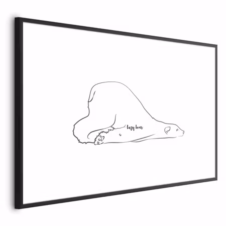 Poster med ram - Lazy Bear