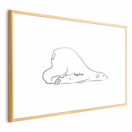 Poster med ram - Lazy Bear