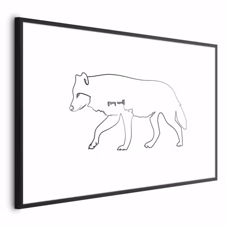 Poster med ram - Wolf