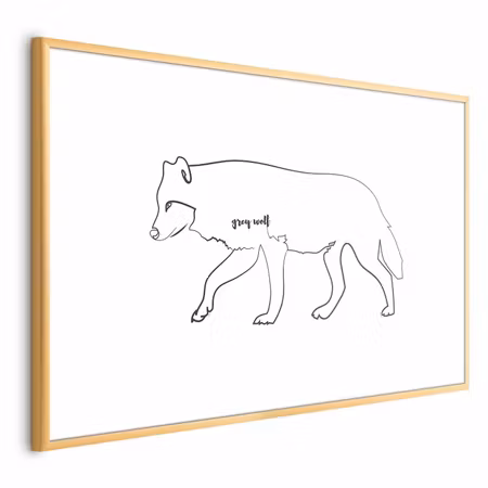 Poster med ram - Wolf