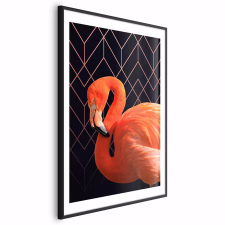 Poster med ram - Flamingo Solo