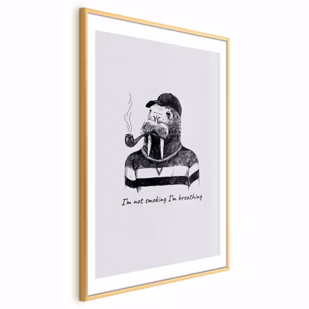 Poster med ram - I M Not Smoking I M Breathing