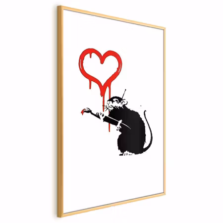 Poster med ram - Love Rat