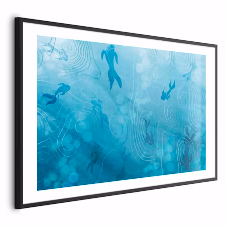 Poster med ram - Japanese Pond