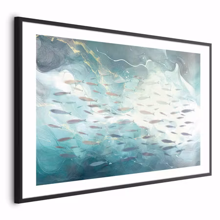 Poster med ram - School of Small Fish