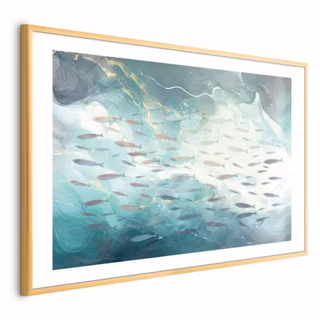 Poster med ram - School of Small Fish