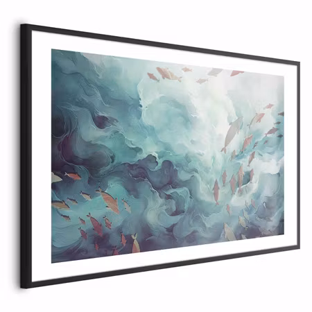 Poster med ram - Fish in the Ocean