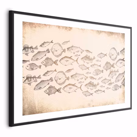 Poster med ram - Subtle Little Fish