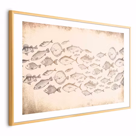 Poster med ram - Subtle Little Fish