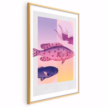 Poster med ram - Fantastic Fish