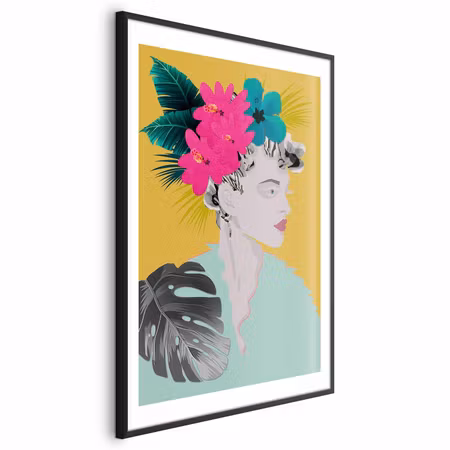 Poster med ram - Flowers in the Hair