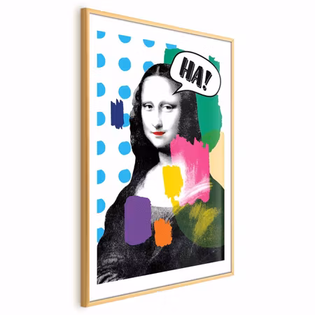 Poster med ram - Mona Lisa Pop-art