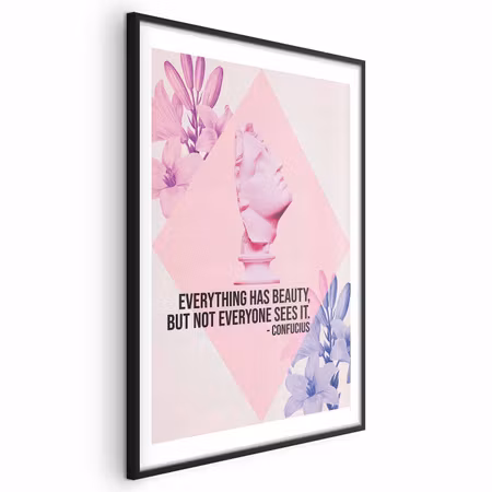 Poster med ram - Confucius on Beauty