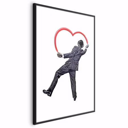 Poster med ram - Elegant Graffiti Artist