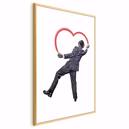 Poster med ram - Elegant Graffiti Artist
