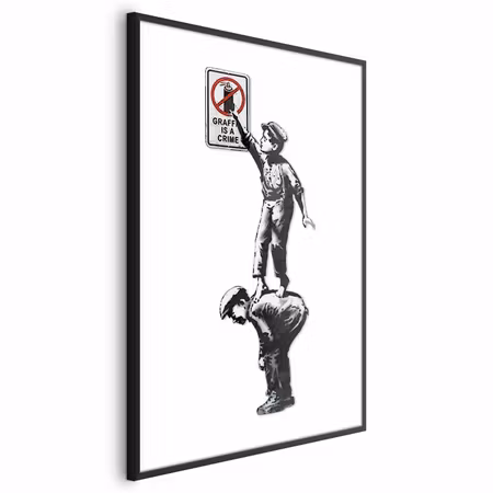 Poster med ram - Graffiti Is a Crime