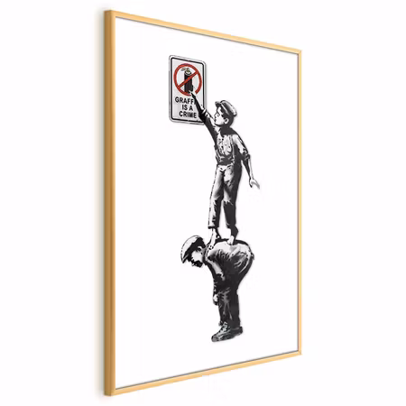 Poster med ram - Graffiti Is a Crime