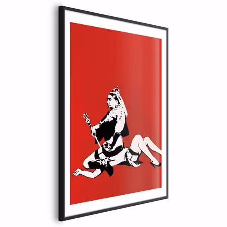 Poster med ram - Banksy Queen Victoria