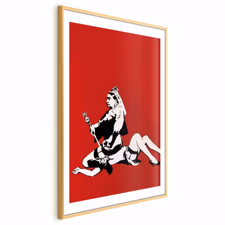 Poster med ram - Banksy Queen Victoria