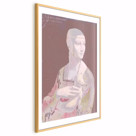 Poster med ram - Pastel Lady