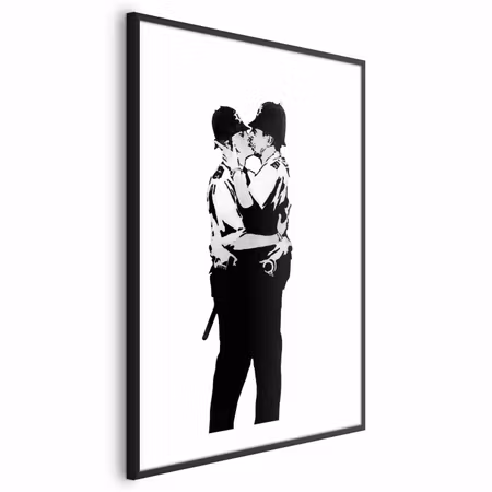 Poster med ram - Kissing Coppers