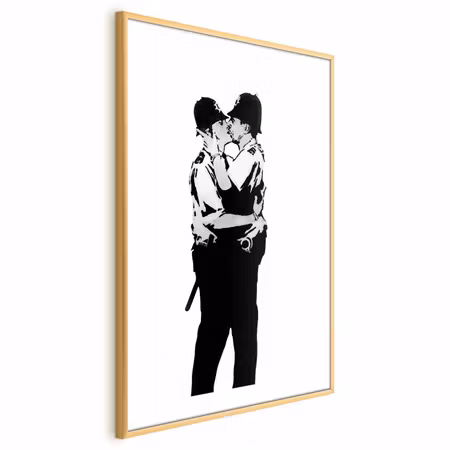 Poster med ram - Kissing Coppers