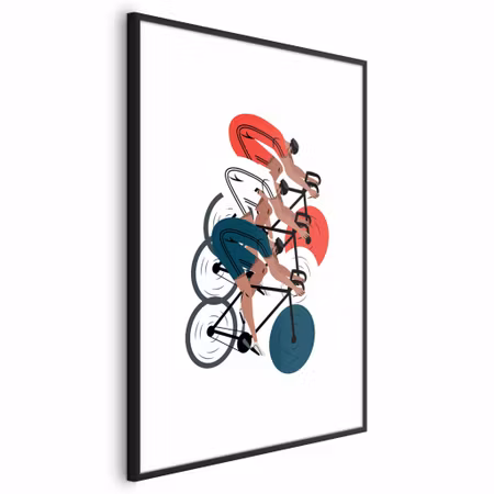 Poster med ram - Olympics - Cycling Race
