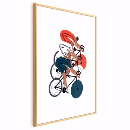 Poster med ram - Olympics - Cycling Race