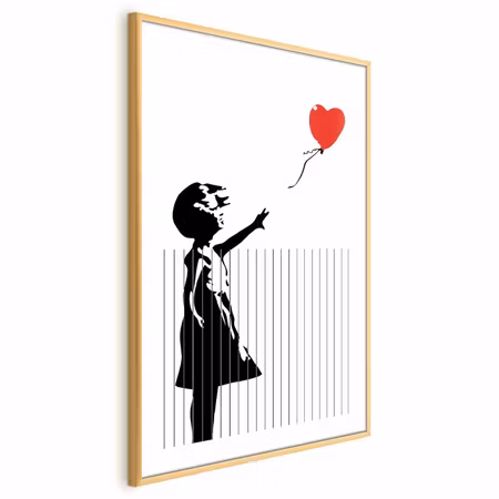 Poster med ram - Sliced Banksy