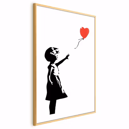 Poster med ram - Girl with a Balloon