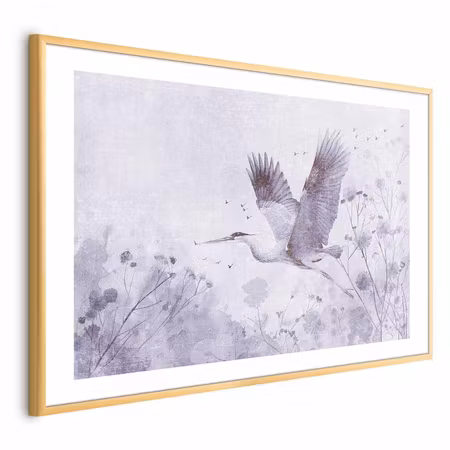 Poster med ram - Majestic Flight - Crane in