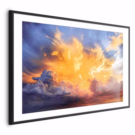 Poster med ram - Beautiful Sunset - Clouds in