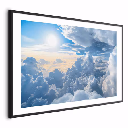 Poster med ram - Symphony of Light Sun and Clouds