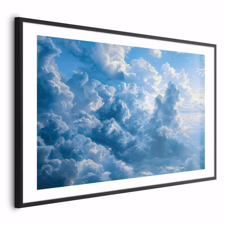 Poster med ram - Ocean in the Air Waving Clouds