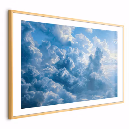 Poster med ram - Ocean in the Air Waving Clouds