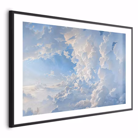 Poster med ram - The Sun Revealing Cloud Secrets