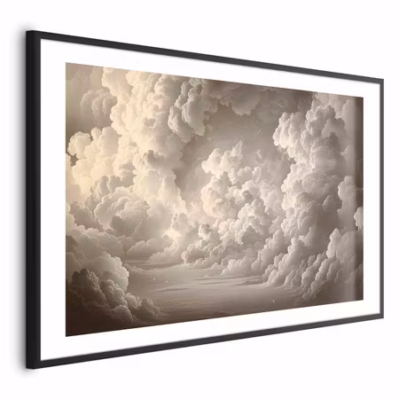 Poster med ram - Whisper of Illuminated Clouds in