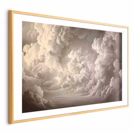 Poster med ram - Whisper of Illuminated Clouds in