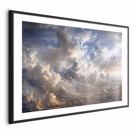 Poster med ram - Golden Reflections on Clouds